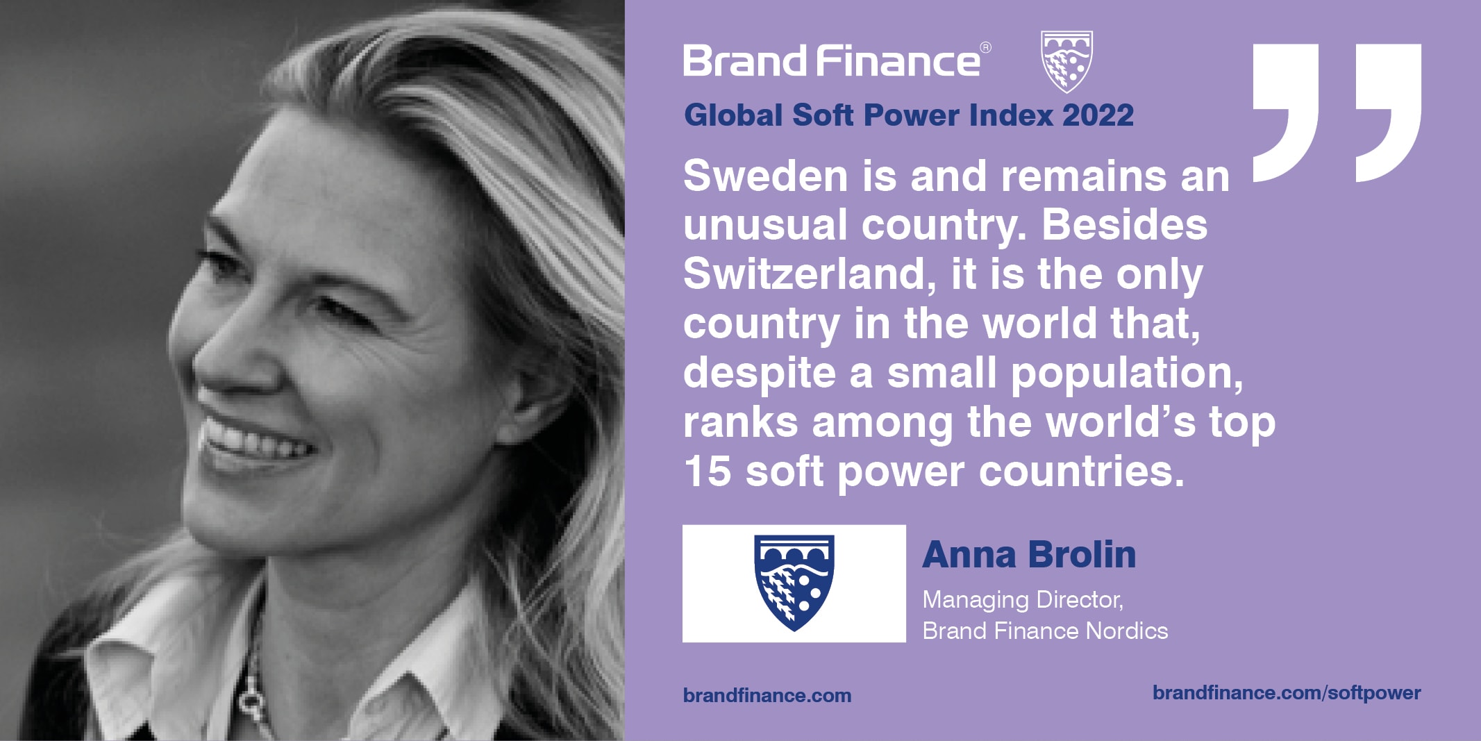 Anna Brolin, Managing Director, Brand Finance Nordics
