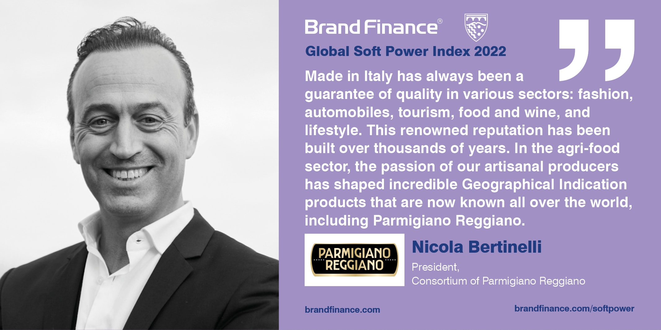 Nicola Bertinelli, President, Consortium of Parmigiano Reggiano