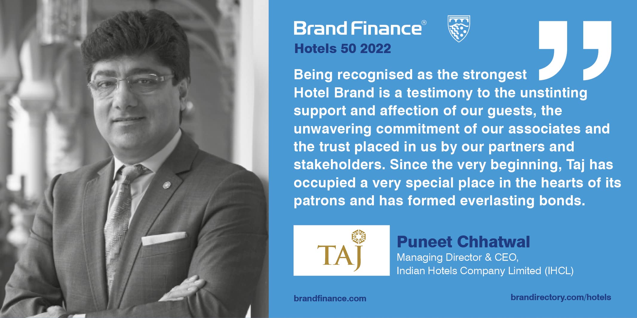 Puneet Chhatwal, Managing Director & CEO, Indian Hotels Company Limited (IHCL)