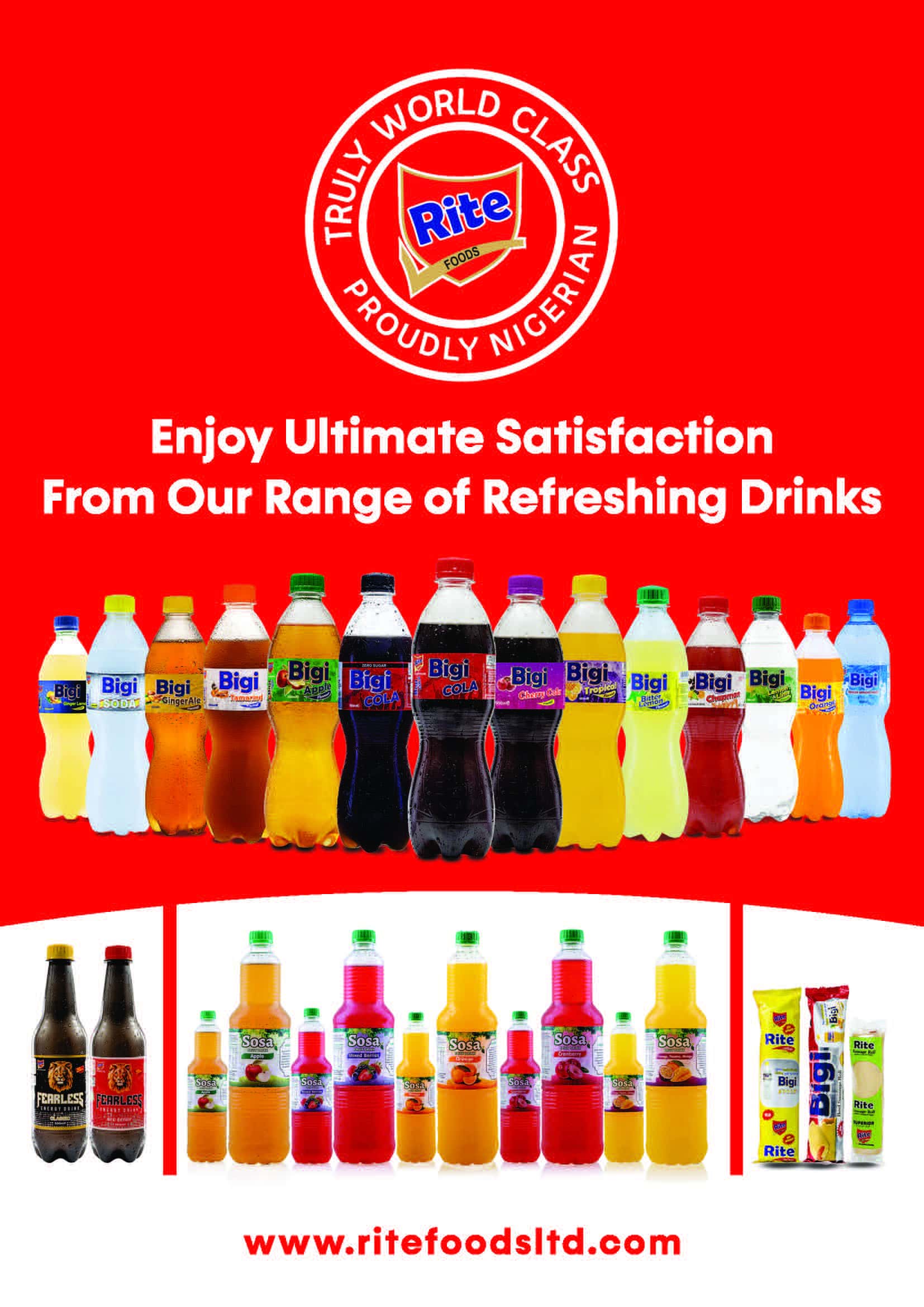 Rite Foods Truly World Class Proudly Nigerian Brand Finance